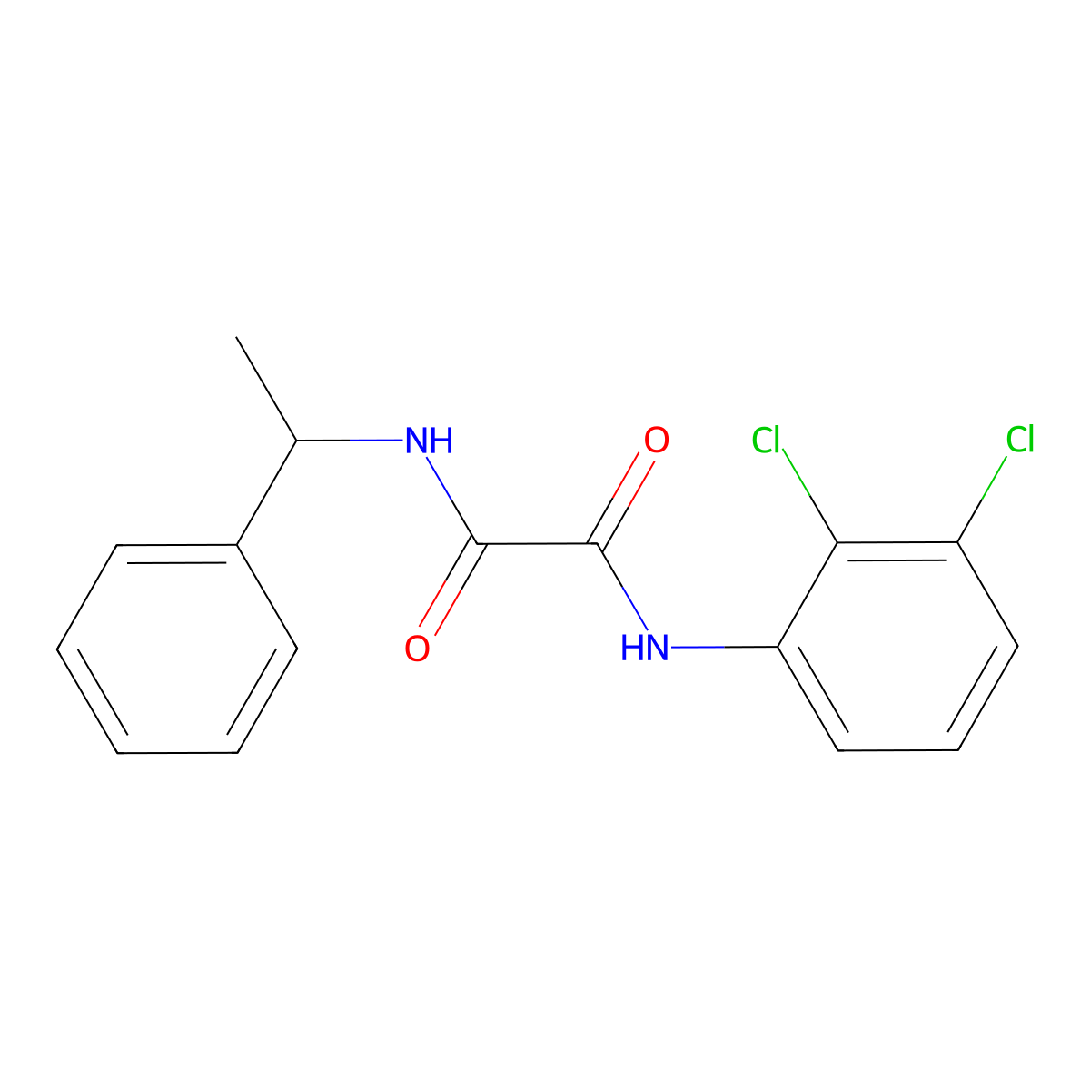 N-(2,3-dichlorophenyl)-N'-(1-phenylethyl)oxamide molecular structure, CAS 339222-77-4