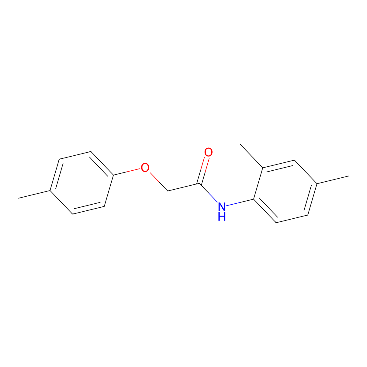 N-(2,4-dimethylphenyl)-2-(4-methylphenoxy)acetamide molecular structure, CAS 339223-62-0