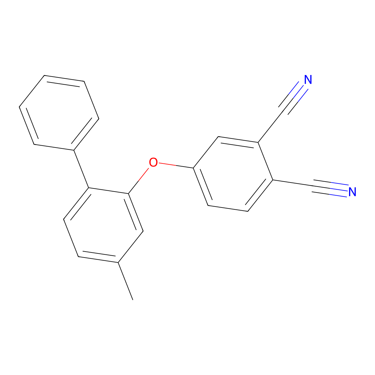 4-(4-Methyl-2-biphenylyloxy)phthalonitrile molecular structure, CAS 339224-17-8