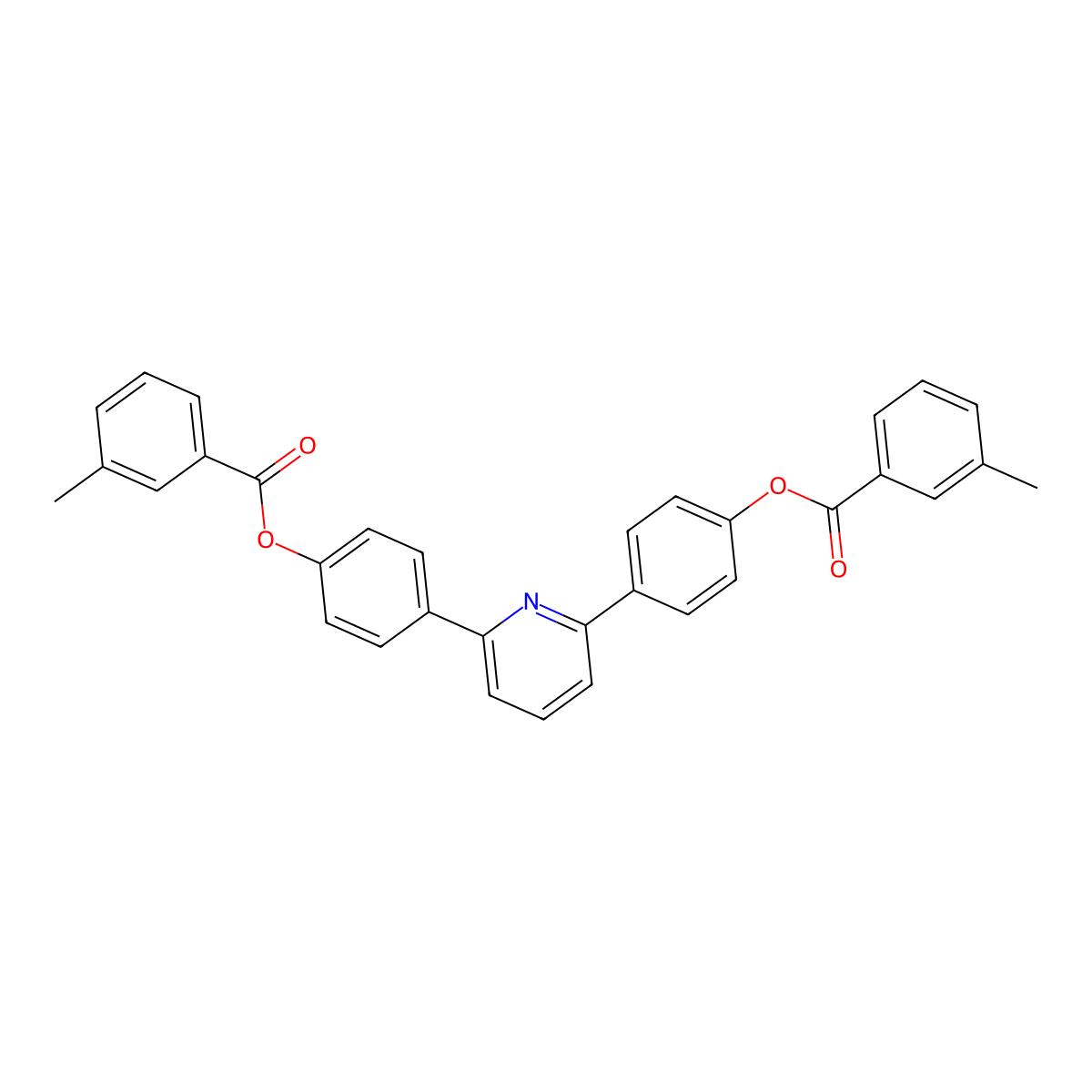 4-(6-{4-[(3-Methylbenzoyl)oxy]phenyl}-2-pyridinyl)phenyl 3-methylbenzoate molecular structure, CAS 339224-24-7