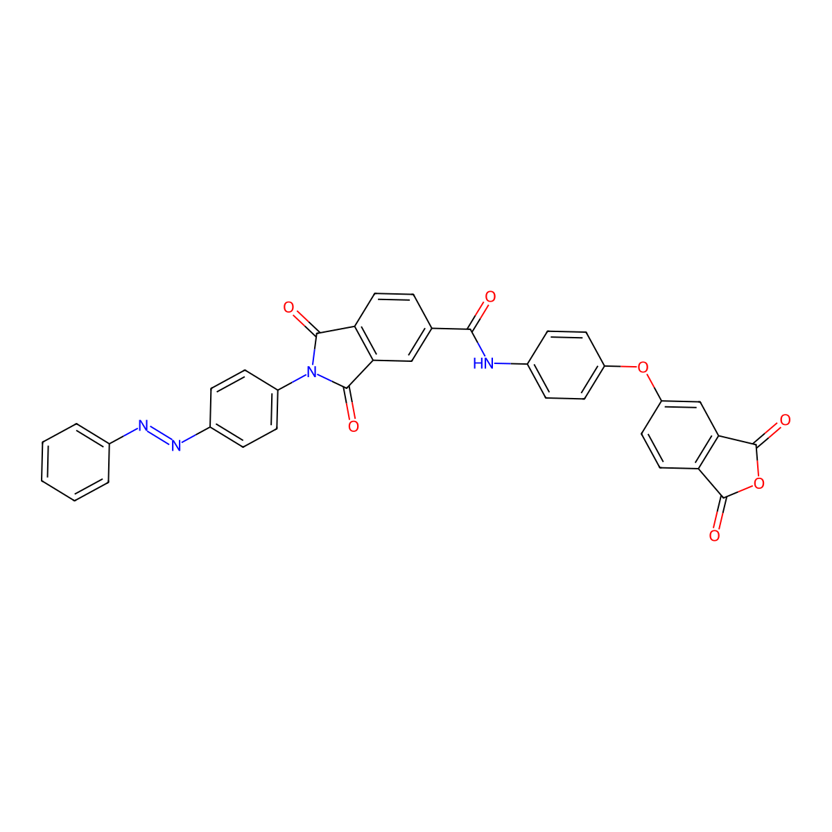 N-{4-[(1,3-dioxo-1,3-dihydro-2-benzofuran-5-yl)oxy]phenyl}-1,3-dioxo-2-{4-[(E)-phenyldiazenyl]phenyl}-2,3-dihydro-1H-isoindole-5-carboxamide molecular structure, CAS 339230-33-0