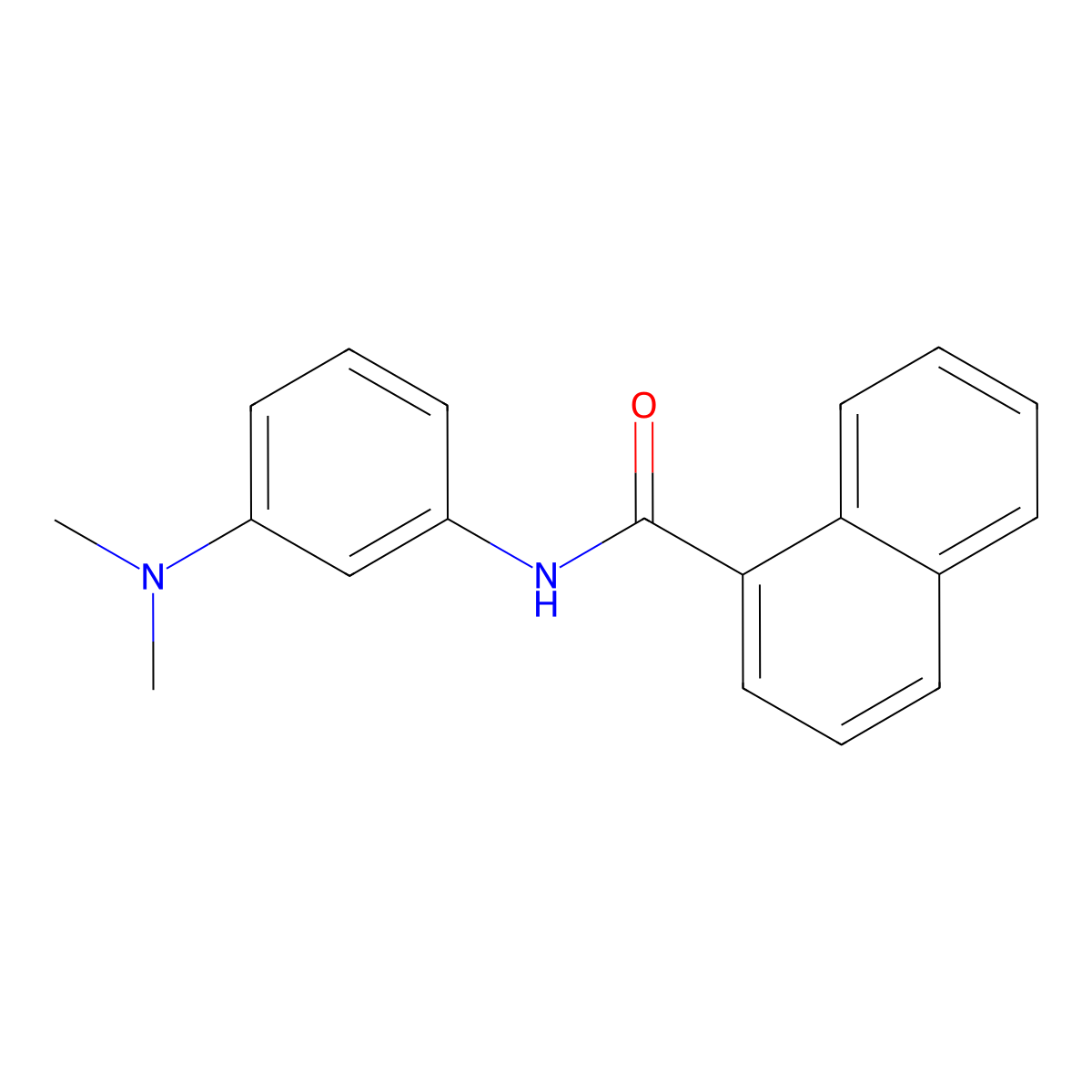 N-[3-(dimethylamino)phenyl]naphthalene-1-carboxamide molecular structure, CAS 339230-66-9