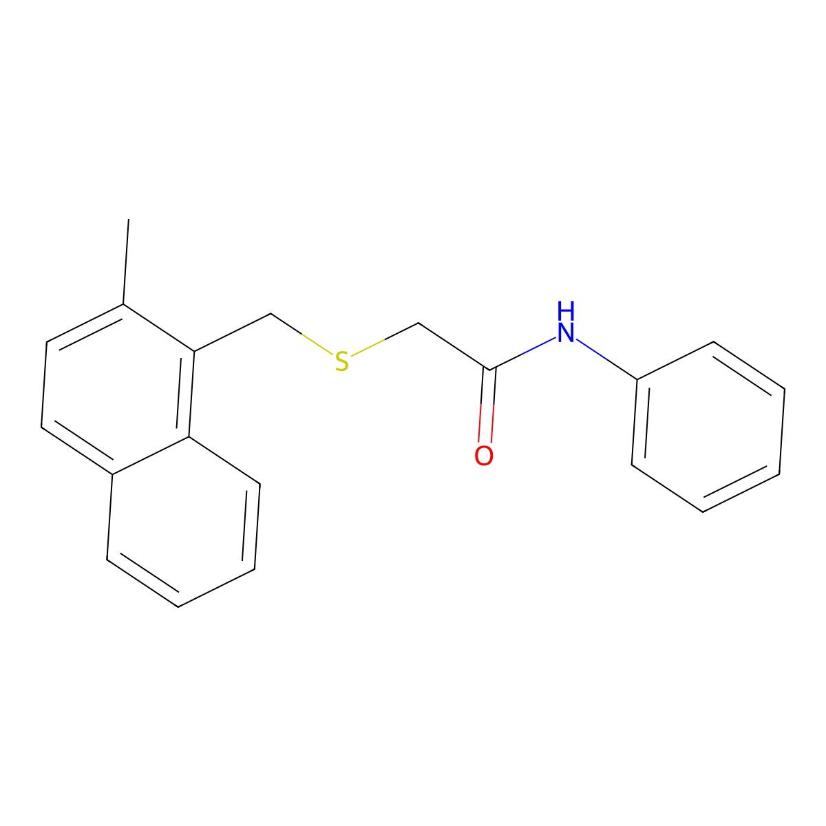 2-[(2-methylnaphthalen-1-yl)methylsulfanyl]-N-phenylacetamide molecular structure, CAS 339230-74-9