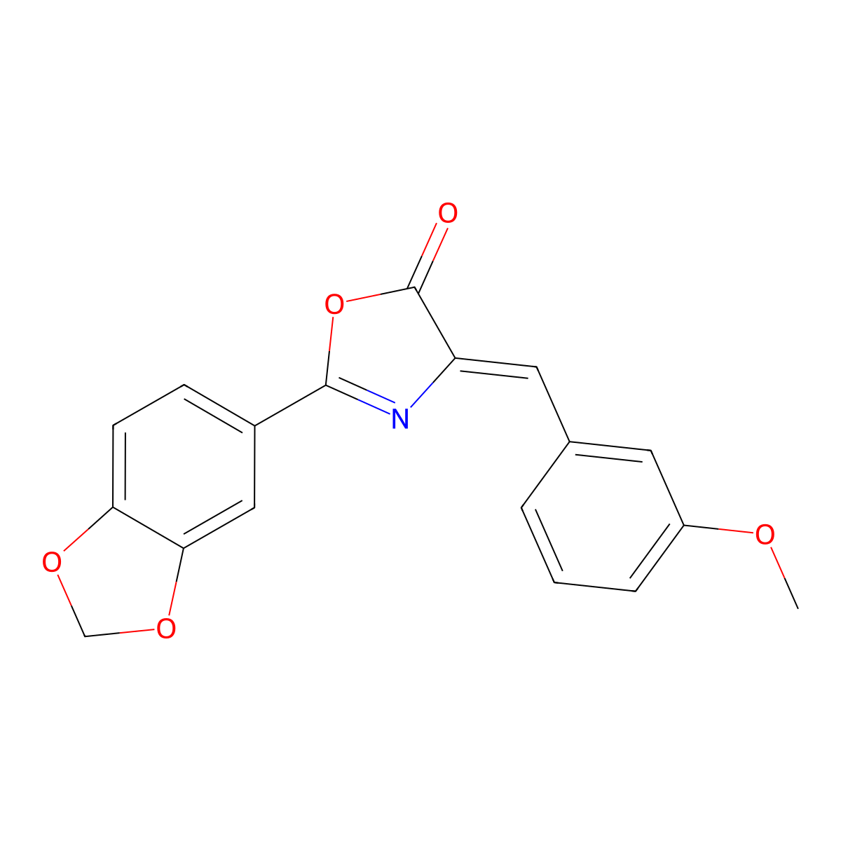 2-(1,3-Benzodioxol-5-yl)-4-[(3-methoxyphenyl)methylene]-5(4H)-oxazolone molecular structure, CAS 339231-91-3