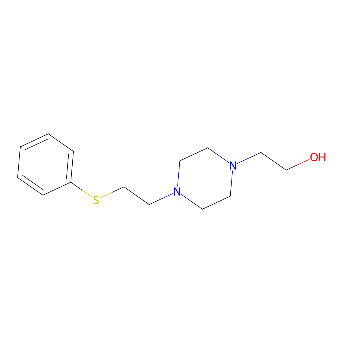 2-[4-(2-Phenylsulfanylethyl)piperazin-1-yl]ethanol molecular structure, CAS 339232-16-5