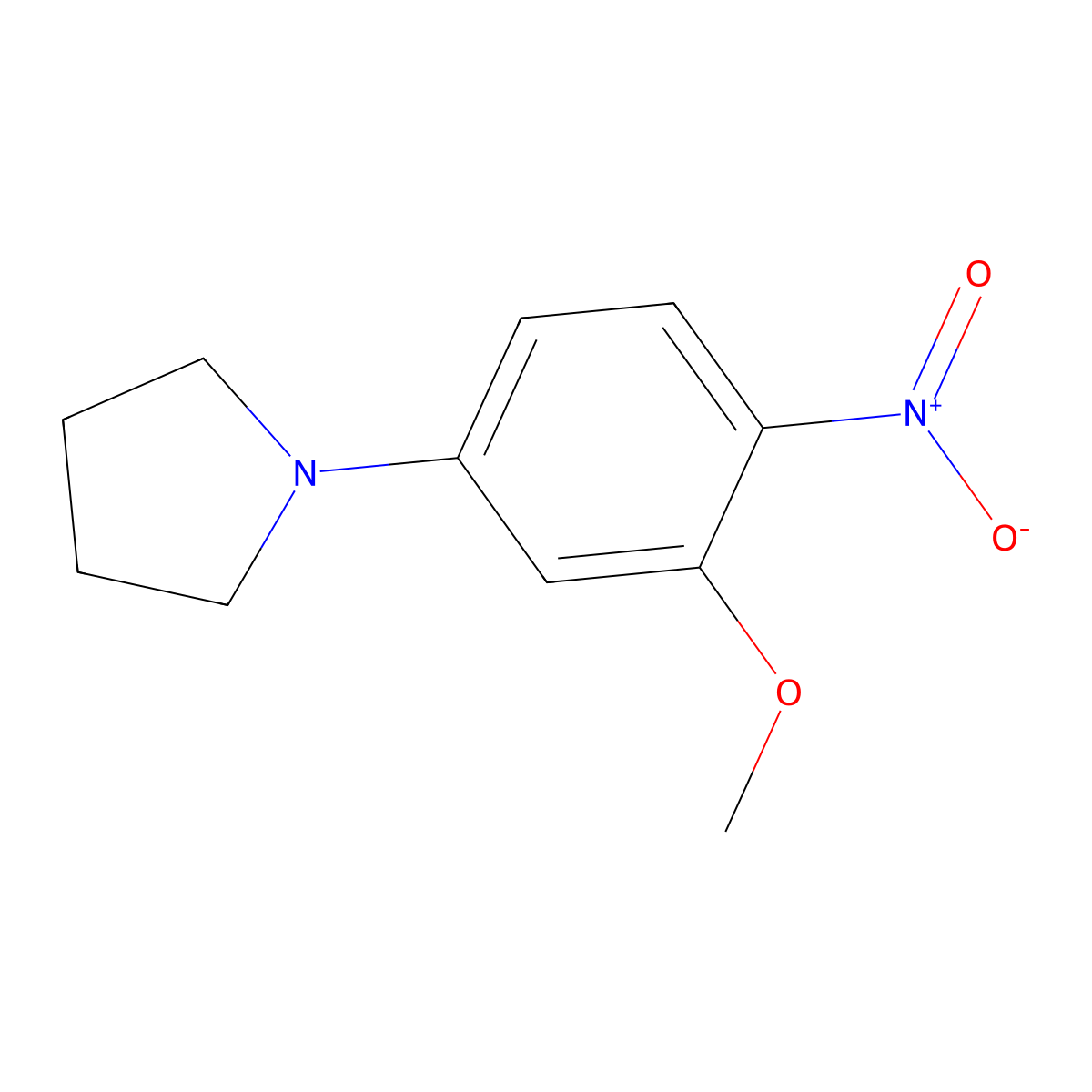 1-(3-Methoxy-4-nitrophenyl)pyrrolidine molecular structure, CAS 339234-68-3