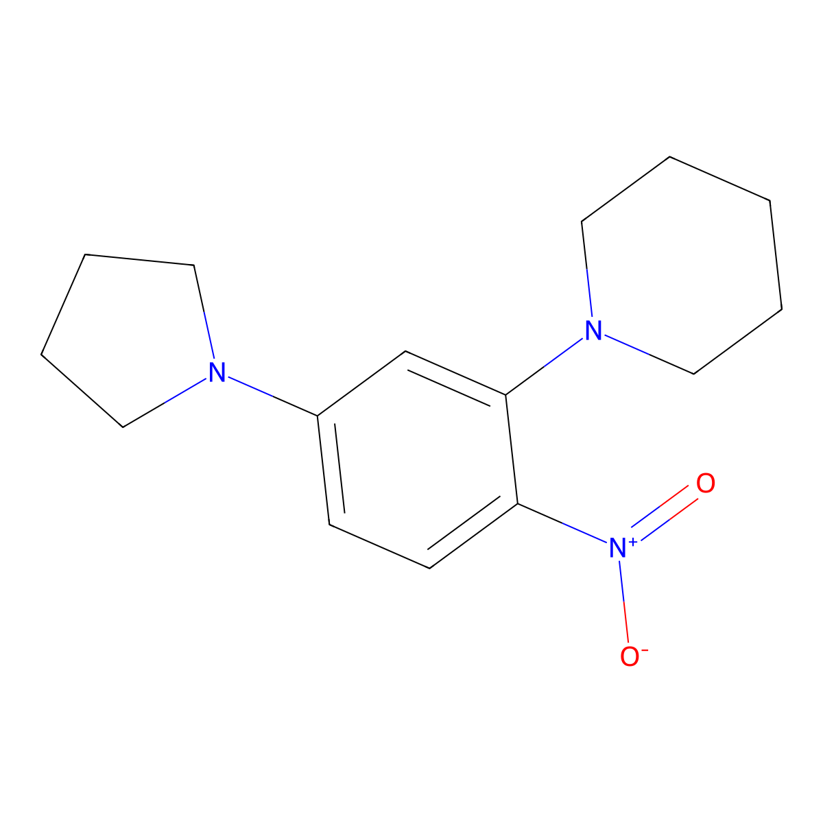1-[2-Nitro-5-(pyrrolidin-1-yl)phenyl]piperidine molecular structure, CAS 339234-69-4