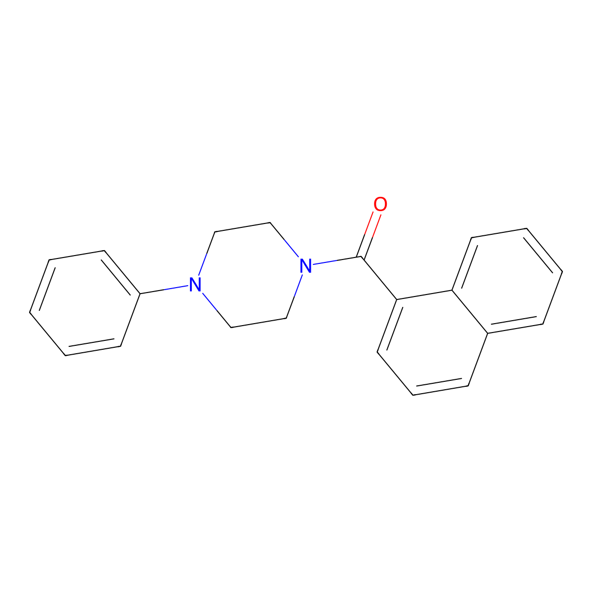 Naphthalen-1-yl(4-phenylpiperazin-1-yl)methanone molecular structure, CAS 339235-61-9