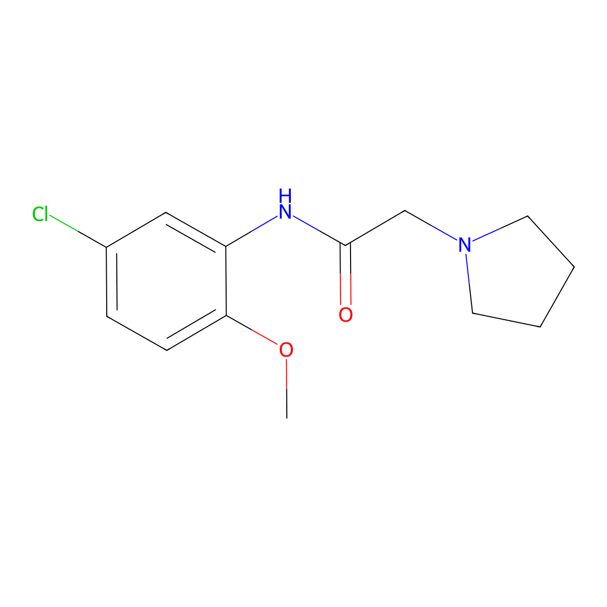 N-(5-Chloro-2-methoxyphenyl)-2-(1-pyrrolidinyl)acetamide molecular structure, CAS 339235-69-7