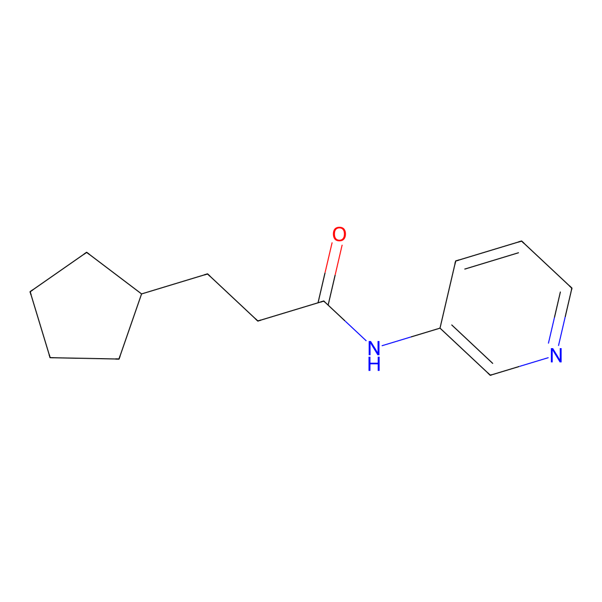 3-cyclopentyl-N-(3-pyridinyl)propanamide molecular structure, CAS 339235-71-1