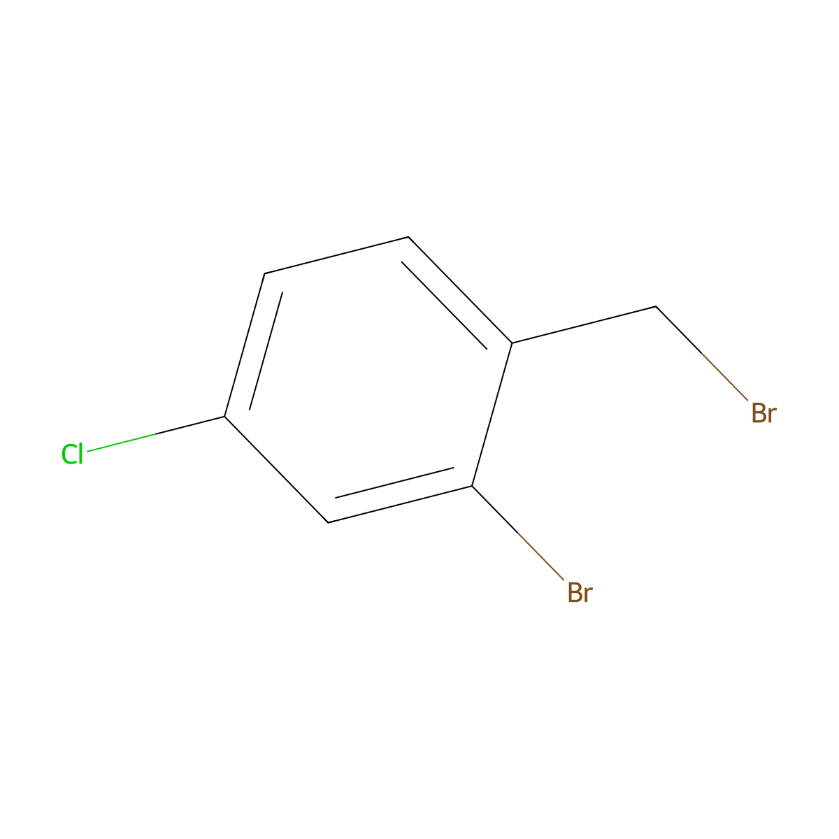 2-Bromo-1-(bromomethyl)-4-chlorobenzene molecular structure, CAS 33924-45-7