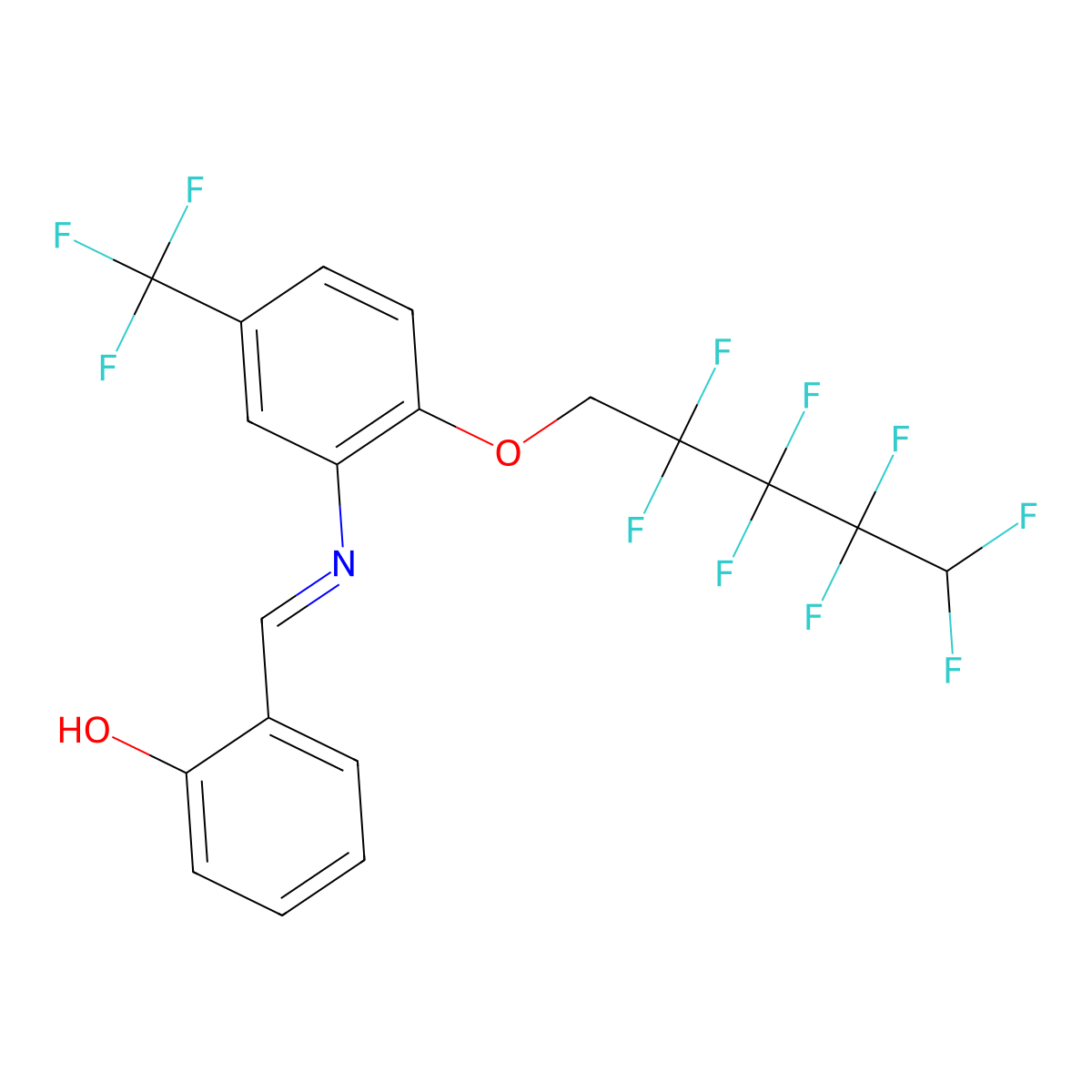2-[(E)-({2-[(2,2,3,3,4,4,5,5-octafluoropentyl)oxy]-5-(trifluoromethyl)phenyl}imino)methyl]phenol molecular structure, CAS 339240-67-4