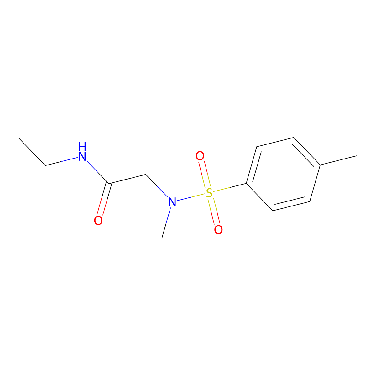 Sarcosine amide, N2-tosyl-N-ethyl- molecular structure, CAS 339241-47-3