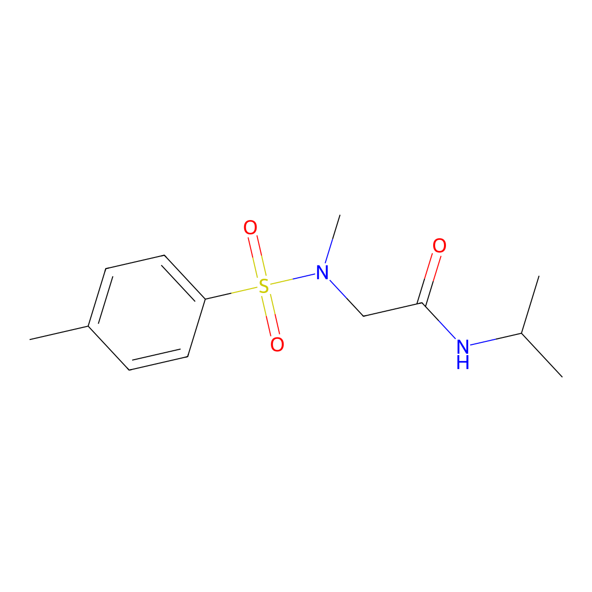 2-[methyl-(4-methylphenyl)sulfonylamino]-N-propan-2-ylacetamide molecular structure, CAS 339241-49-5