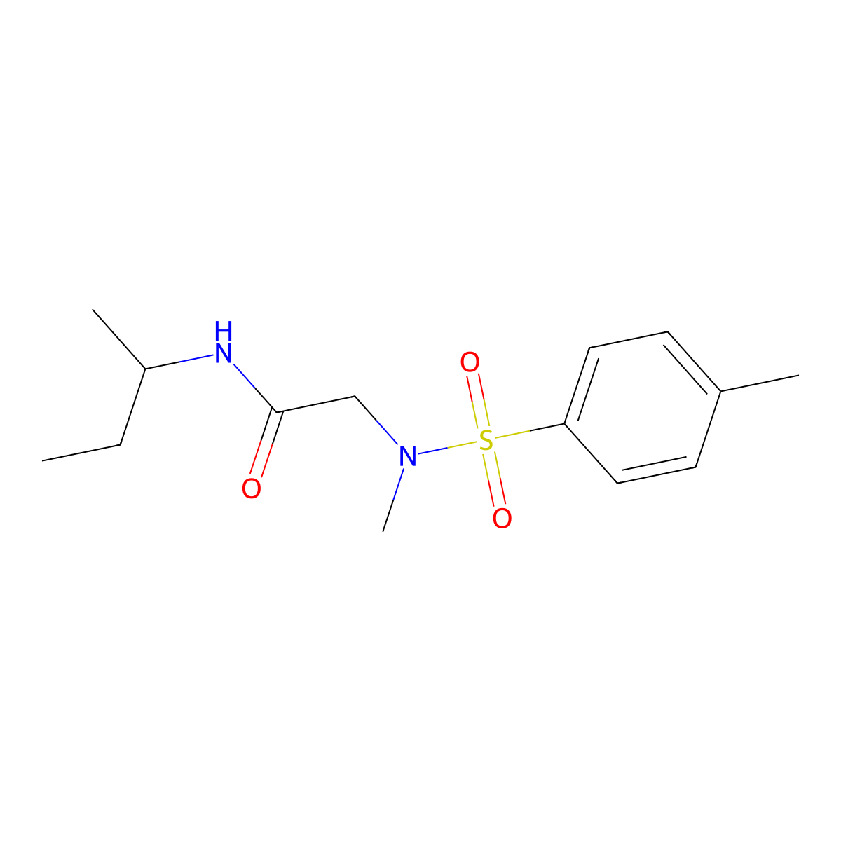 N-butan-2-yl-2-[methyl-(4-methylphenyl)sulfonylamino]acetamide molecular structure, CAS 339241-83-7