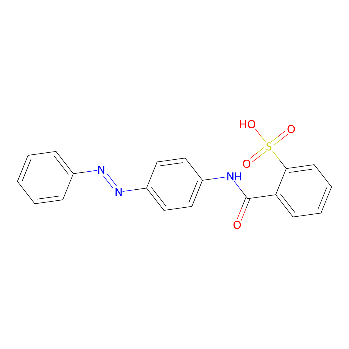 2-{N-[4-(phenyldiazenyl)phenyl]carbamoyl}benzenesulfonic acid molecular structure, CAS 339243-74-2