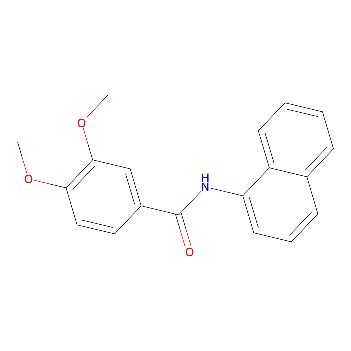 3,4-dimethoxy-N-(naphthalen-1-yl)benzamide molecular structure, CAS 339244-60-9