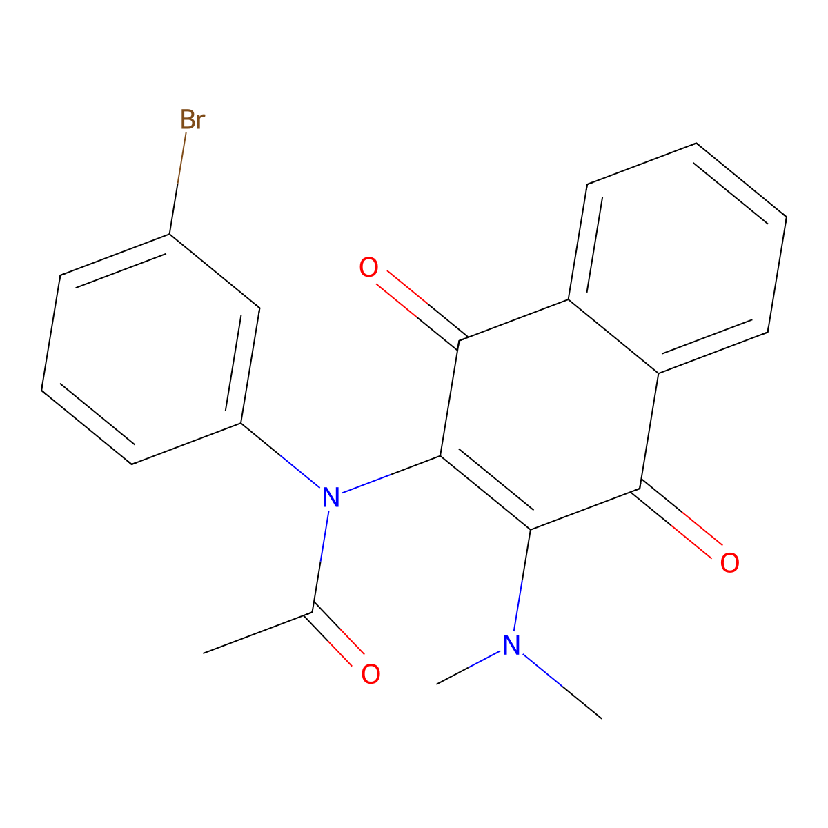 N-(3-bromophenyl)-N-[3-(dimethylamino)-1,4-dioxonaphthalen-2-yl]acetamide molecular structure, CAS 339244-64-3