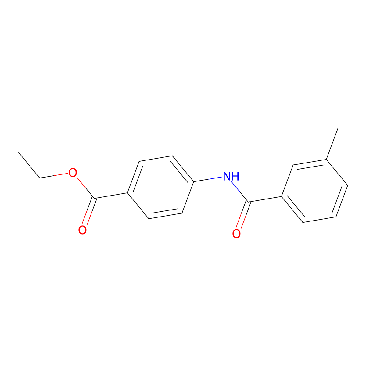 Ethyl 4-[(3-methylbenzoyl)amino]benzoate molecular structure, CAS 339247-06-2
