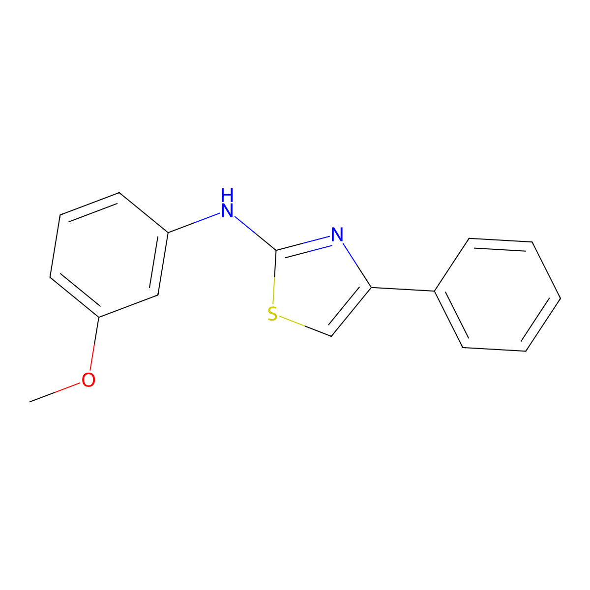 N-(3-methoxyphenyl)-4-phenyl-1,3-thiazol-2-amine molecular structure, CAS 339248-18-9