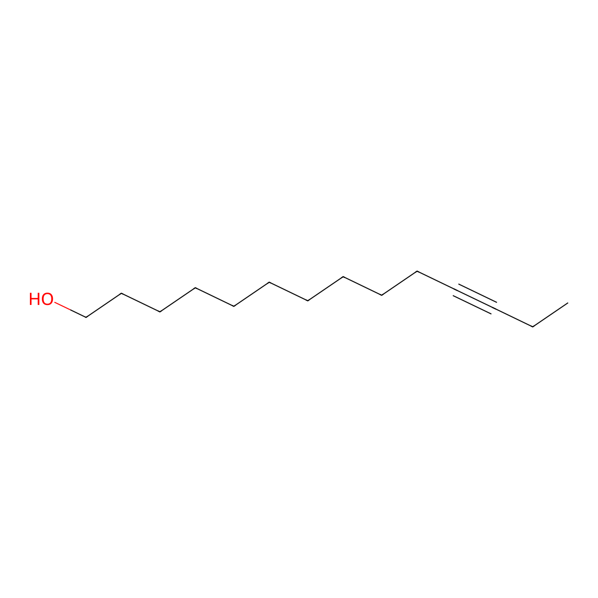 11-Tetradecyn-1-ol molecular structure, CAS 33925-73-4