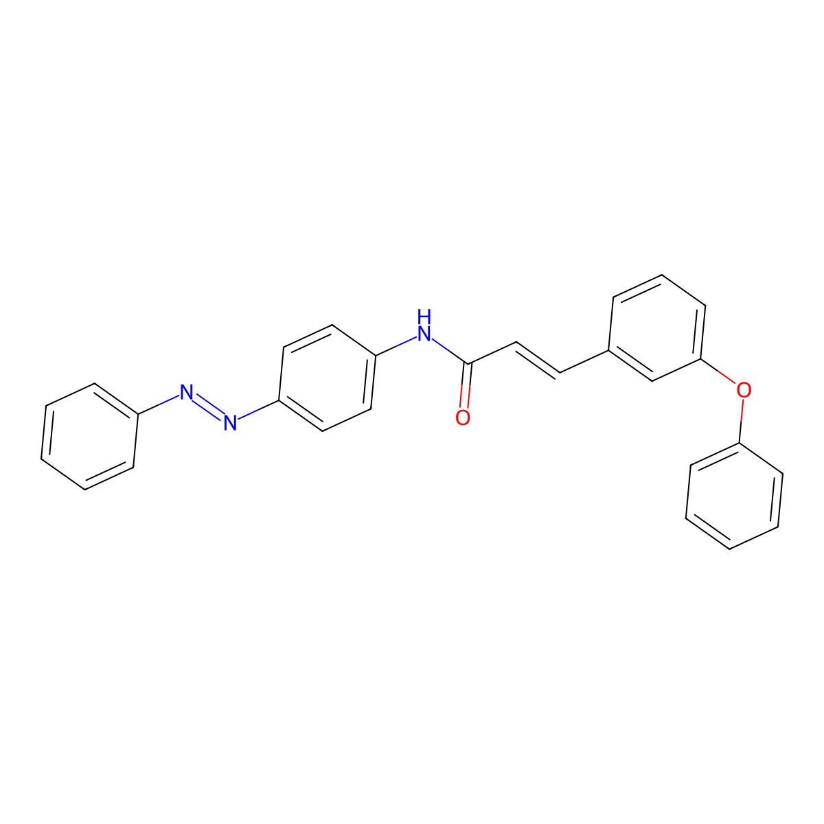 2-Propenamide, 3-(3-phenoxyphenyl)-N-[4-(2-phenyldiazenyl)phenyl]- molecular structure, CAS 339250-44-1