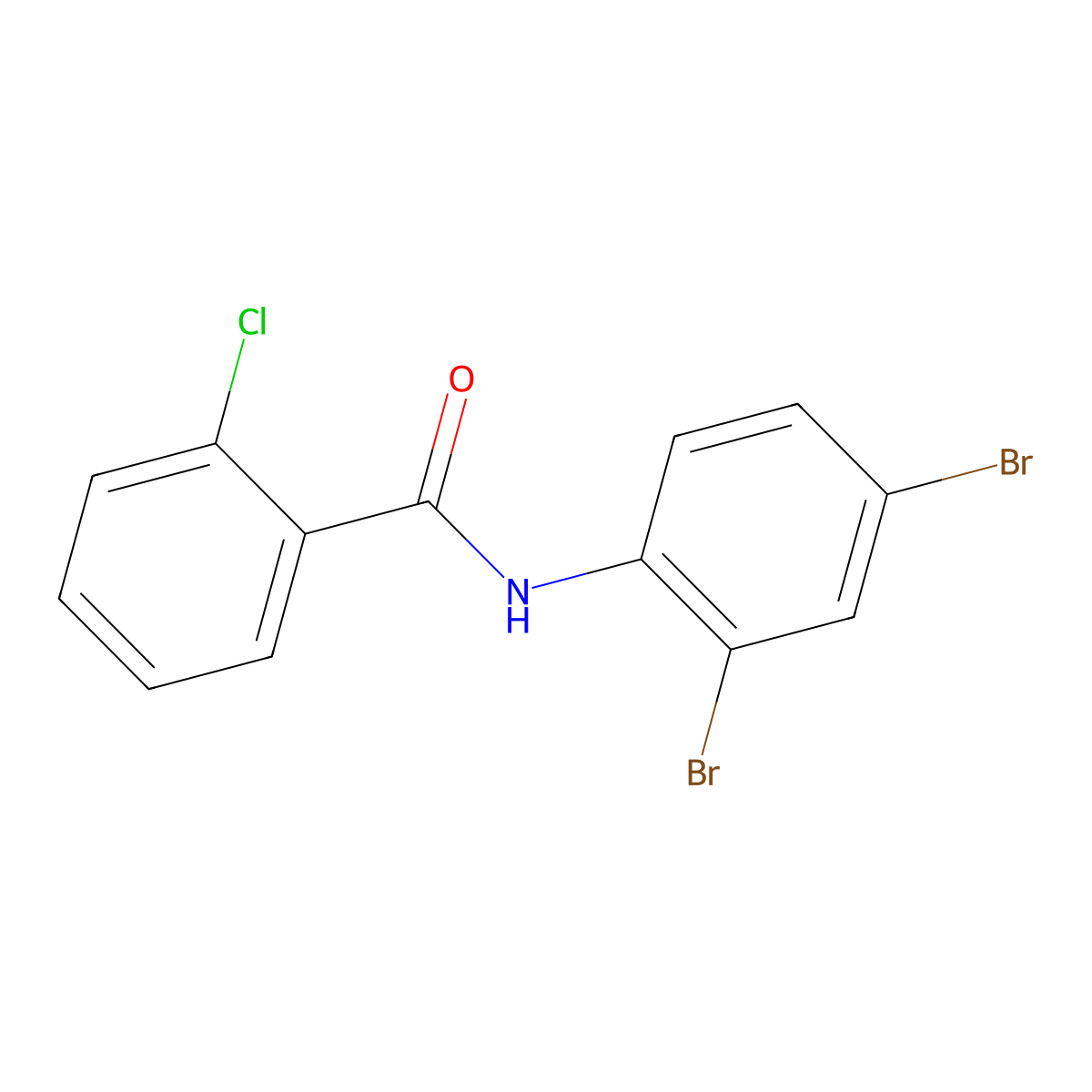 2-chloro-N-(2,4-dibromophenyl)benzamide molecular structure, CAS 339252-38-9