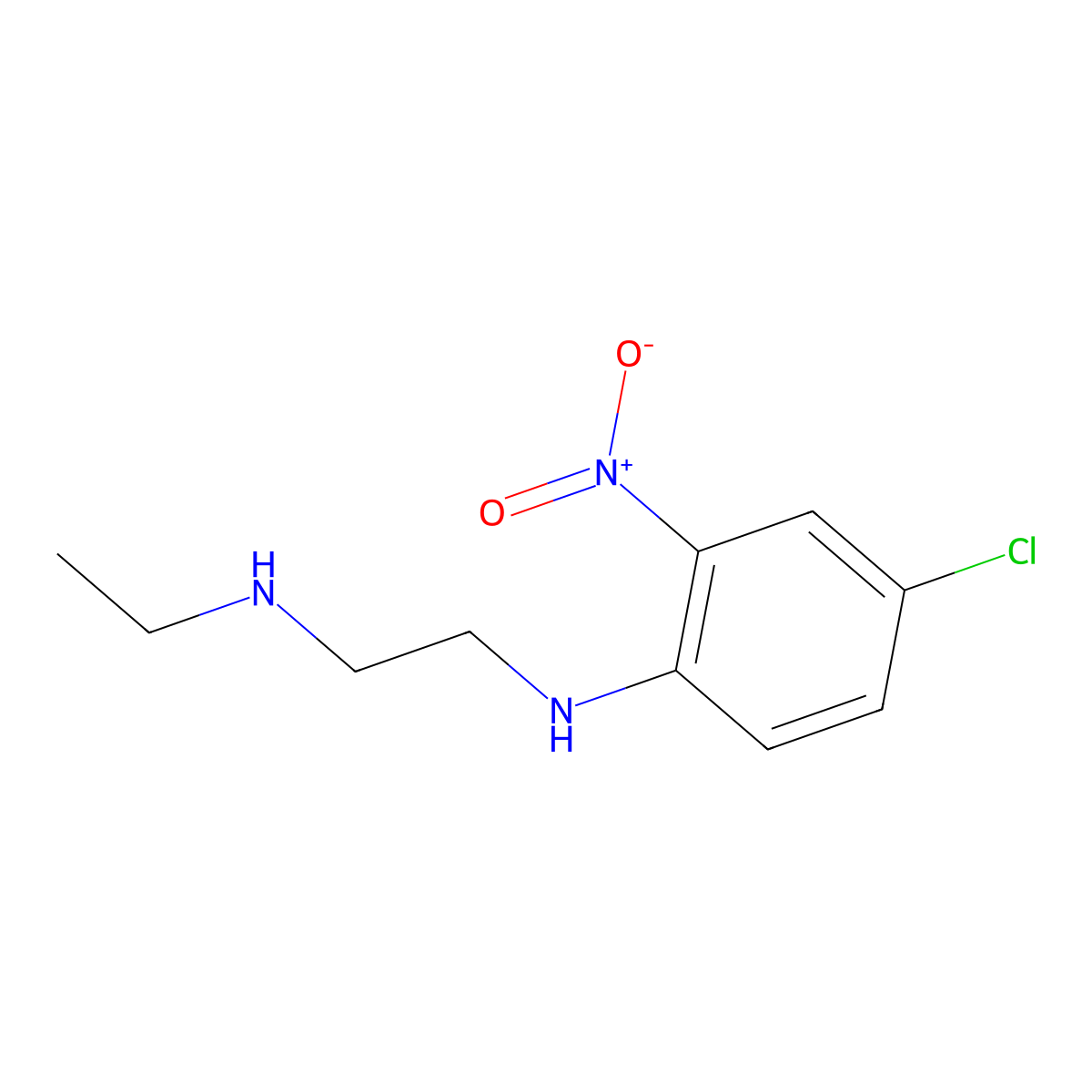 N-(4-chloro-2-nitrophenyl)-N'-ethylethane-1,2-diamine molecular structure, CAS 339255-51-5