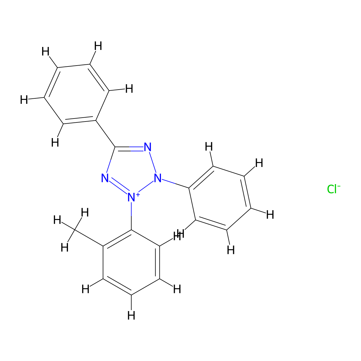 o-TOLYLTETRAZOLIUM RED molecular structure, CAS 33926-00-0