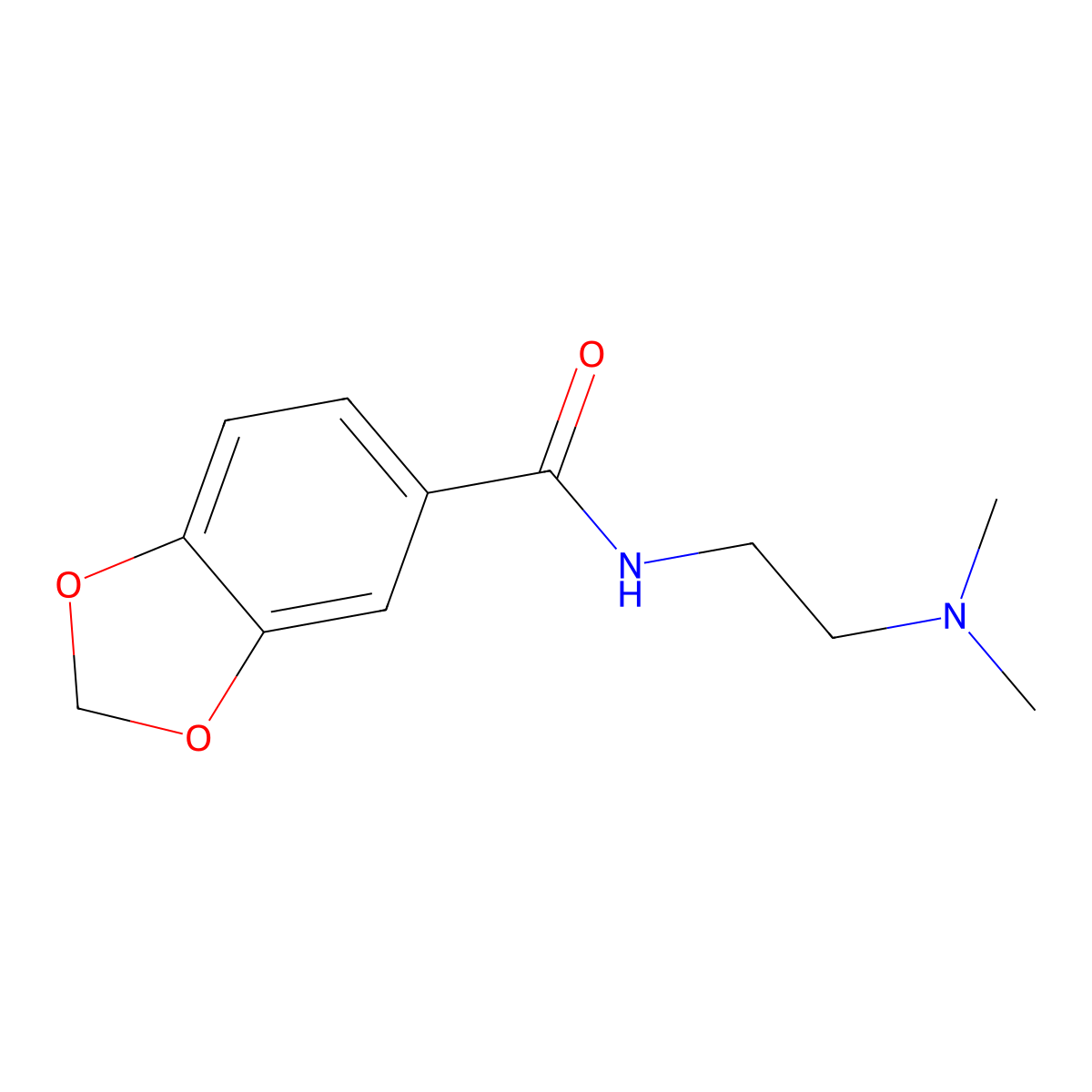 N-[2-(dimethylamino)ethyl]-1,3-benzodioxole-5-carboxamide molecular structure, CAS 339261-27-7