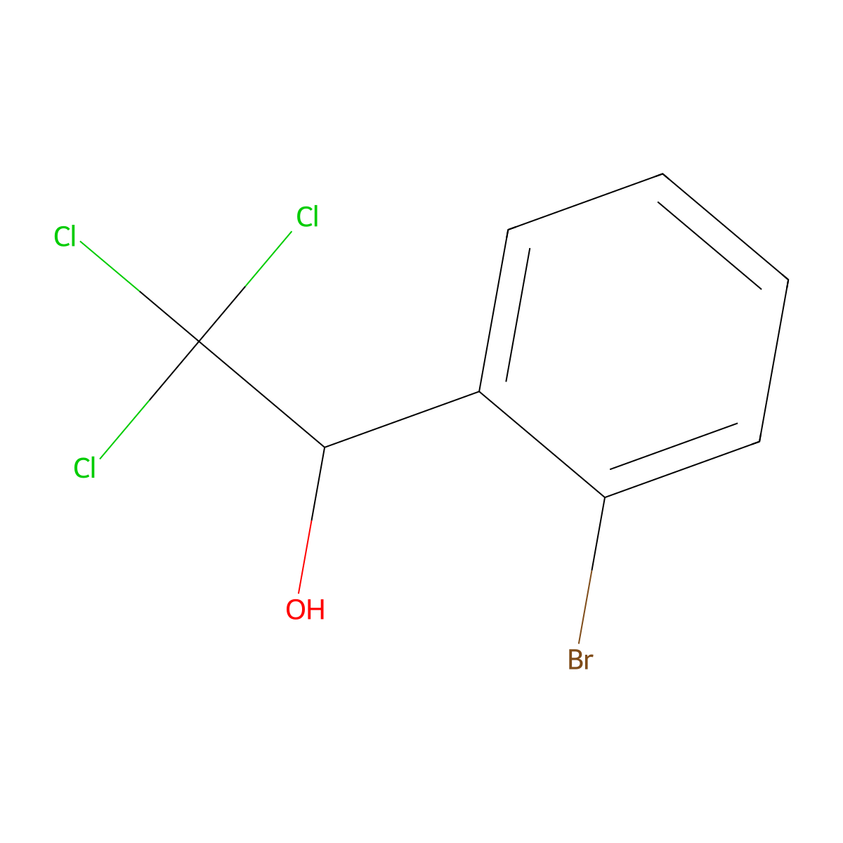 1-(2-Bromophenyl)-2,2,2-trichloroethanol molecular structure, CAS 339274-25-8