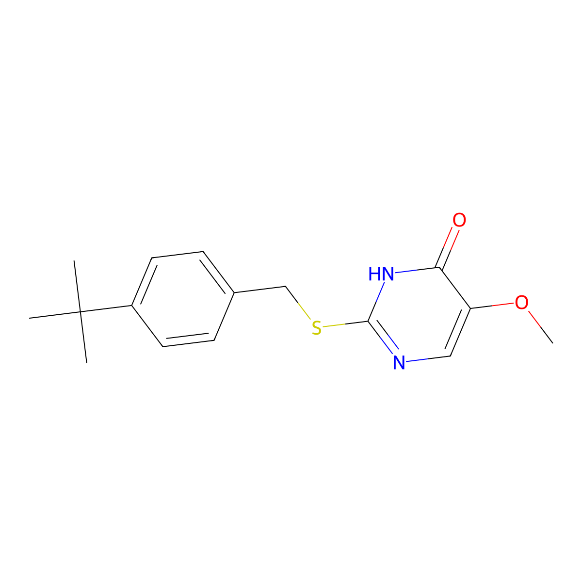 2-{[4-(Tert-butyl)benzyl]sulfanyl}-5-methoxy-4-pyrimidinol molecular structure, CAS 339275-98-8