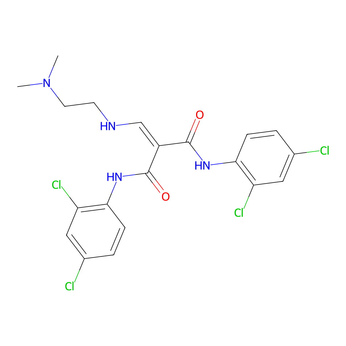 N~1~,N~3~-bis(2,4-dichlorophenyl)-2-({[2-(dimethylamino)ethyl]amino}methylene)malonamide molecular structure, CAS 339276-41-4