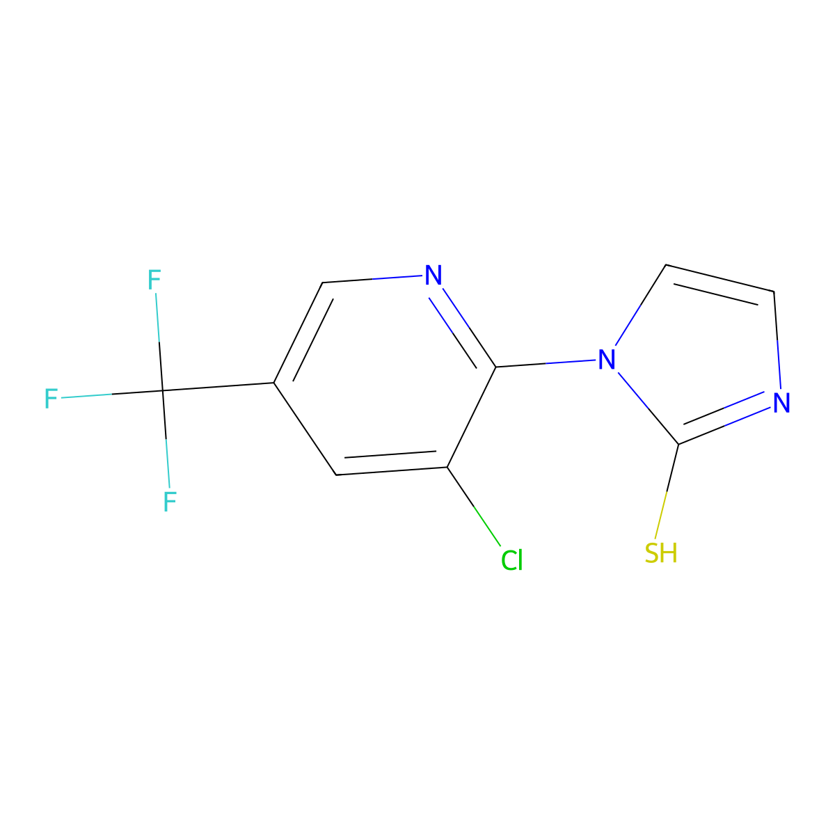 1-[3-chloro-5-(trifluoromethyl)-2-pyridinyl]-1H-imidazole-2-thiol molecular structure, CAS 339276-66-3