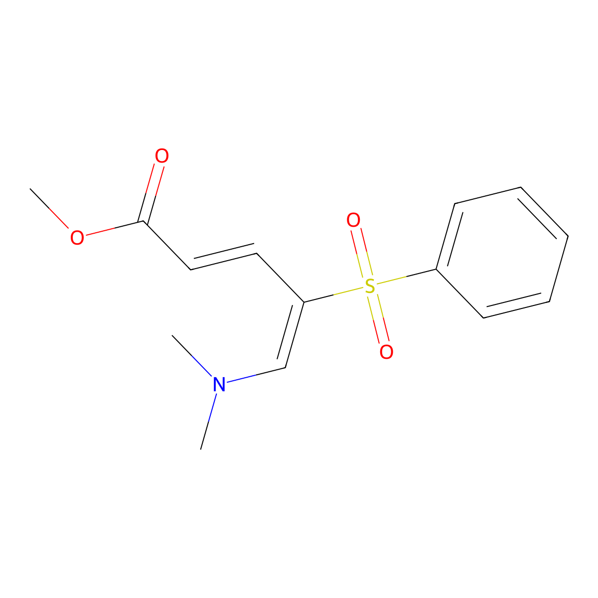methyl (2E,4E)-4-(benzenesulfonyl)-5-(dimethylamino)penta-2,4-dienoate molecular structure, CAS 339276-69-6