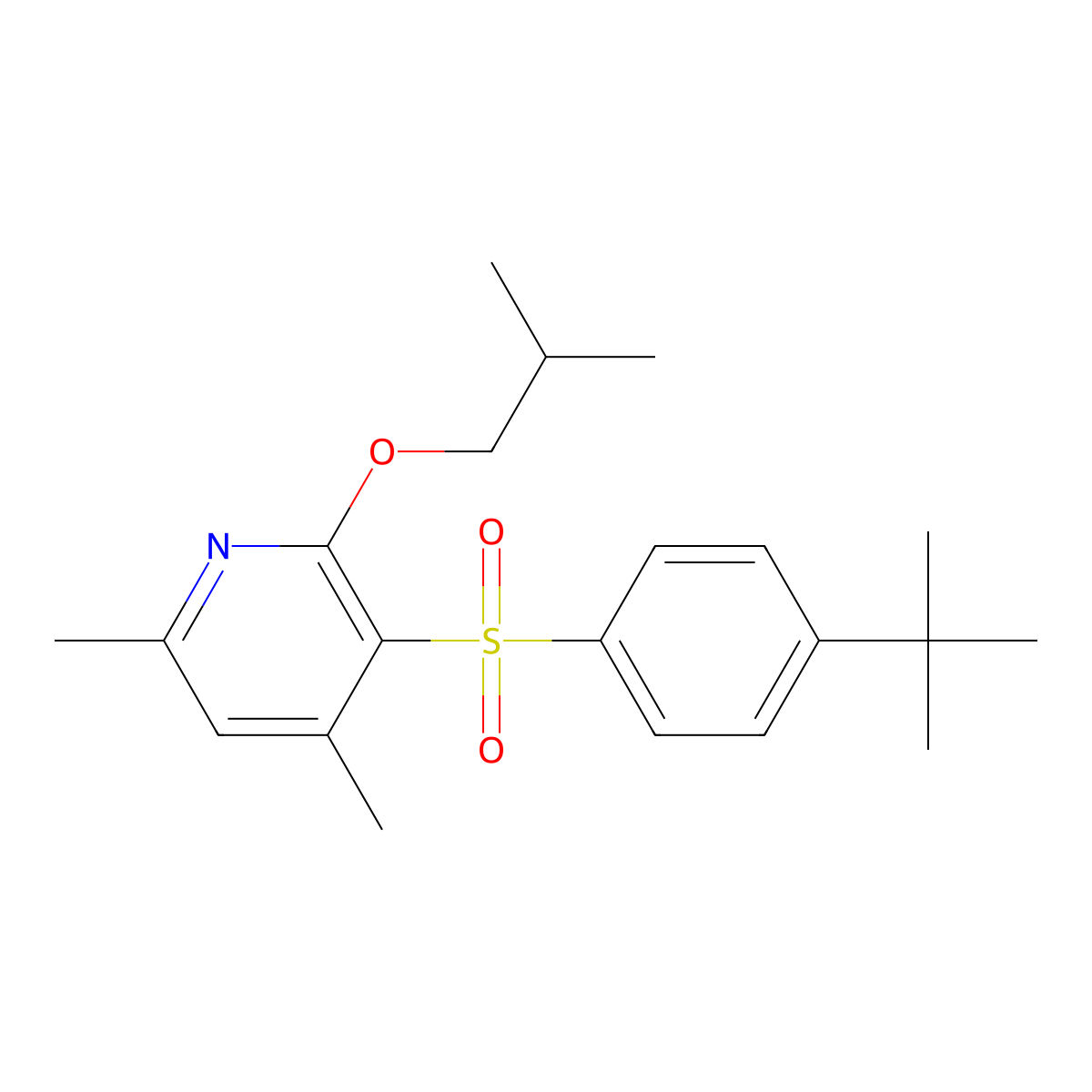 3-{[4-(Tert-butyl)phenyl]sulfonyl}-2-isobutoxy-4,6-dimethylpyridine molecular structure, CAS 339276-77-6
