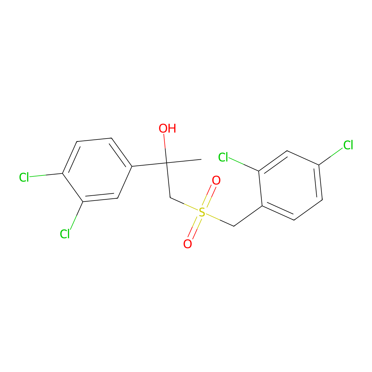 1-[(2,4-Dichlorobenzyl)sulfonyl]-2-(3,4-dichlorophenyl)-2-propanol molecular structure, CAS 339276-85-6