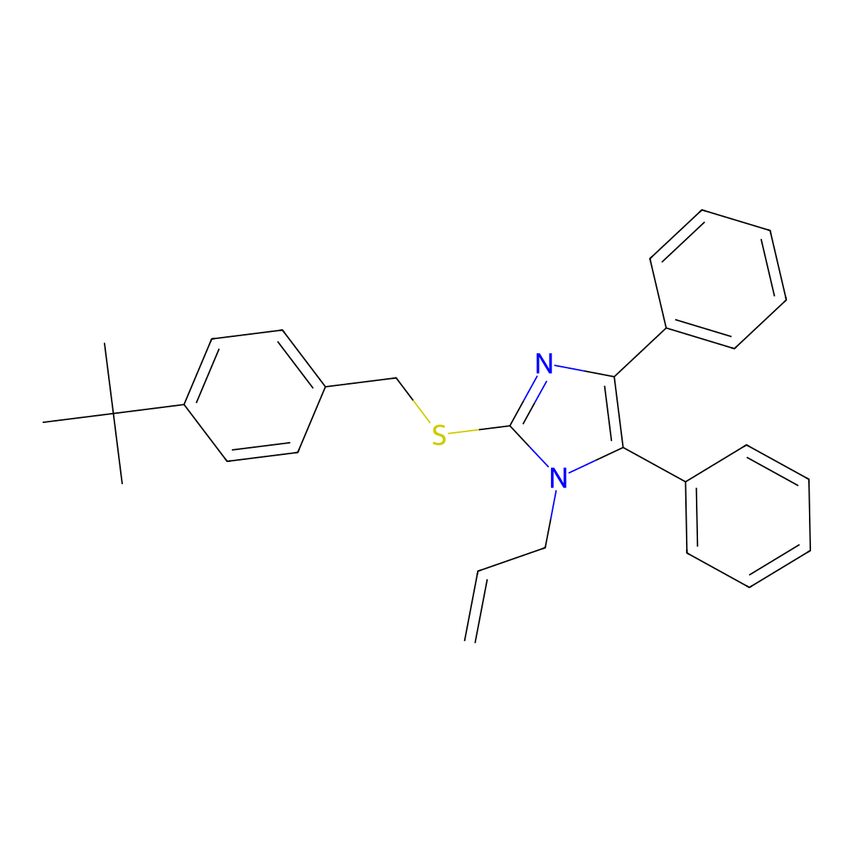 1-allyl-4,5-diphenyl-1H-imidazol-2-yl 4-(tert-butyl)benzyl sulfide molecular structure, CAS 339277-20-2