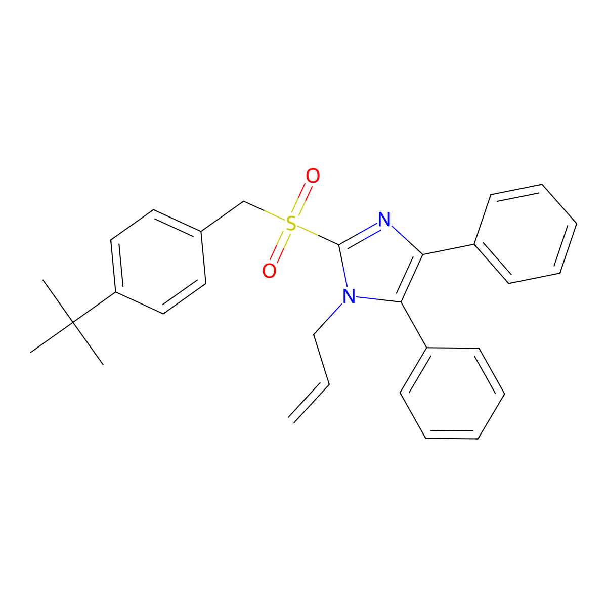 1-allyl-4,5-diphenyl-1H-imidazol-2-yl 4-(tert-butyl)benzyl sulfone molecular structure, CAS 339277-31-5
