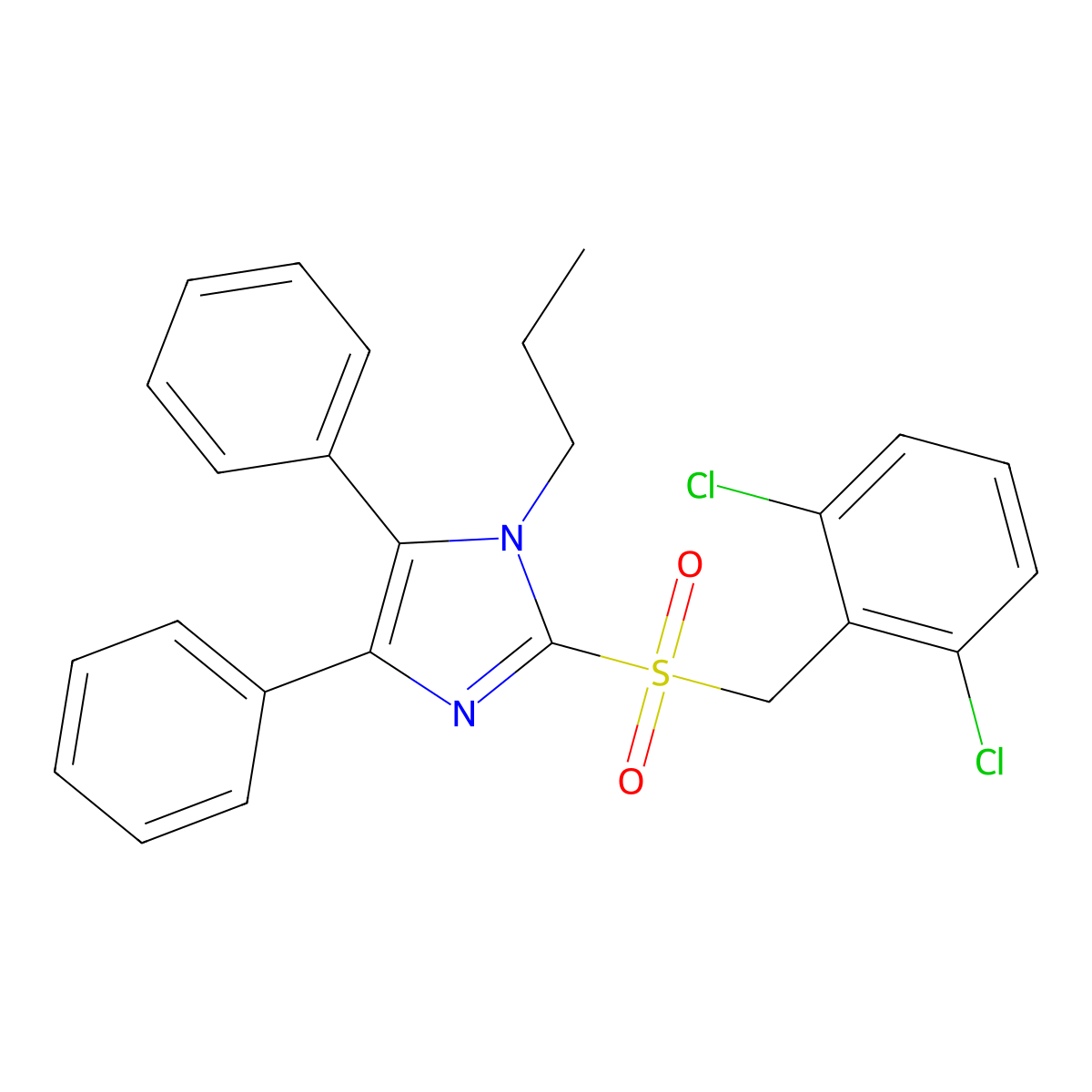 2-[(2,6-dichlorobenzyl)sulfonyl]-4,5-diphenyl-1-propyl-1H-imidazole molecular structure, CAS 339277-32-6
