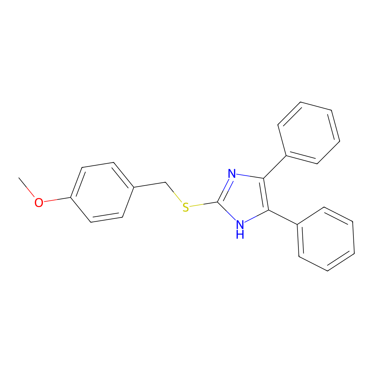 4-{[(4,5-diphenyl-1H-imidazol-2-yl)sulfanyl]methyl}phenyl methyl ether molecular structure, CAS 339277-40-6