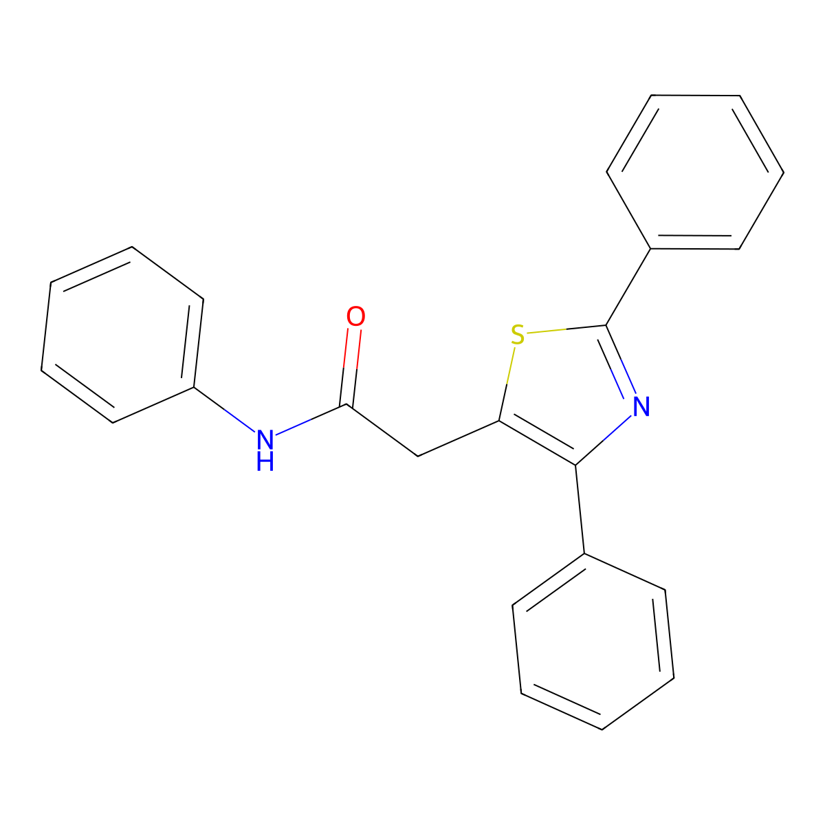 2-(2,4-diphenyl-1,3-thiazol-5-yl)-N-phenylacetamide molecular structure, CAS 339277-58-6