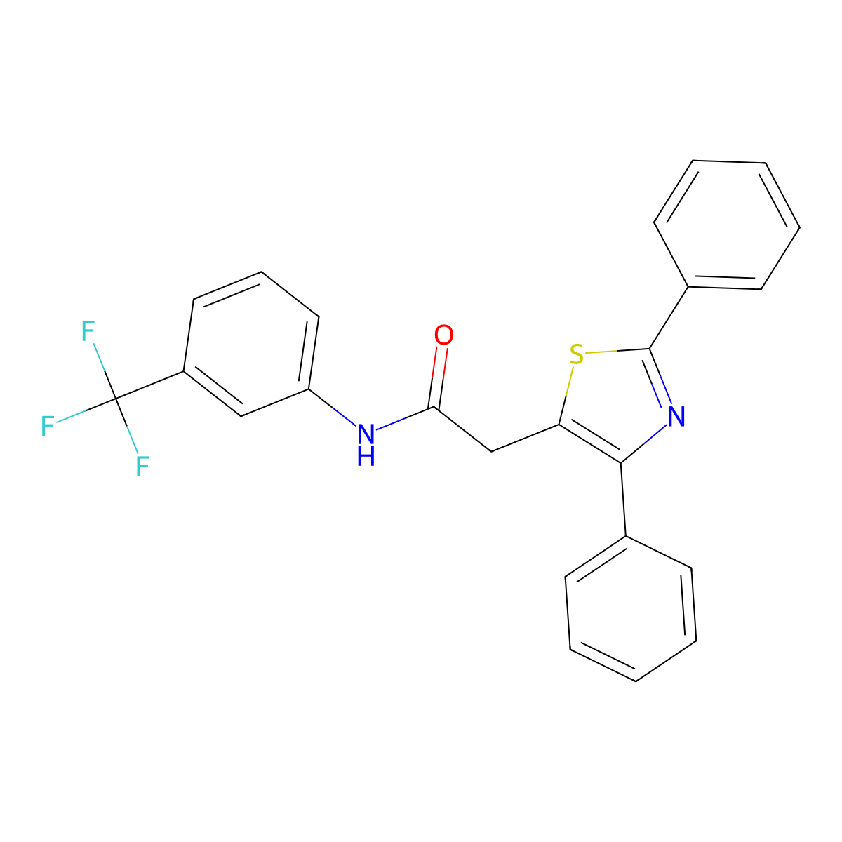 2-(2,4-diphenyl-1,3-thiazol-5-yl)-N-[3-(trifluoromethyl)phenyl]acetamide molecular structure, CAS 339277-65-5