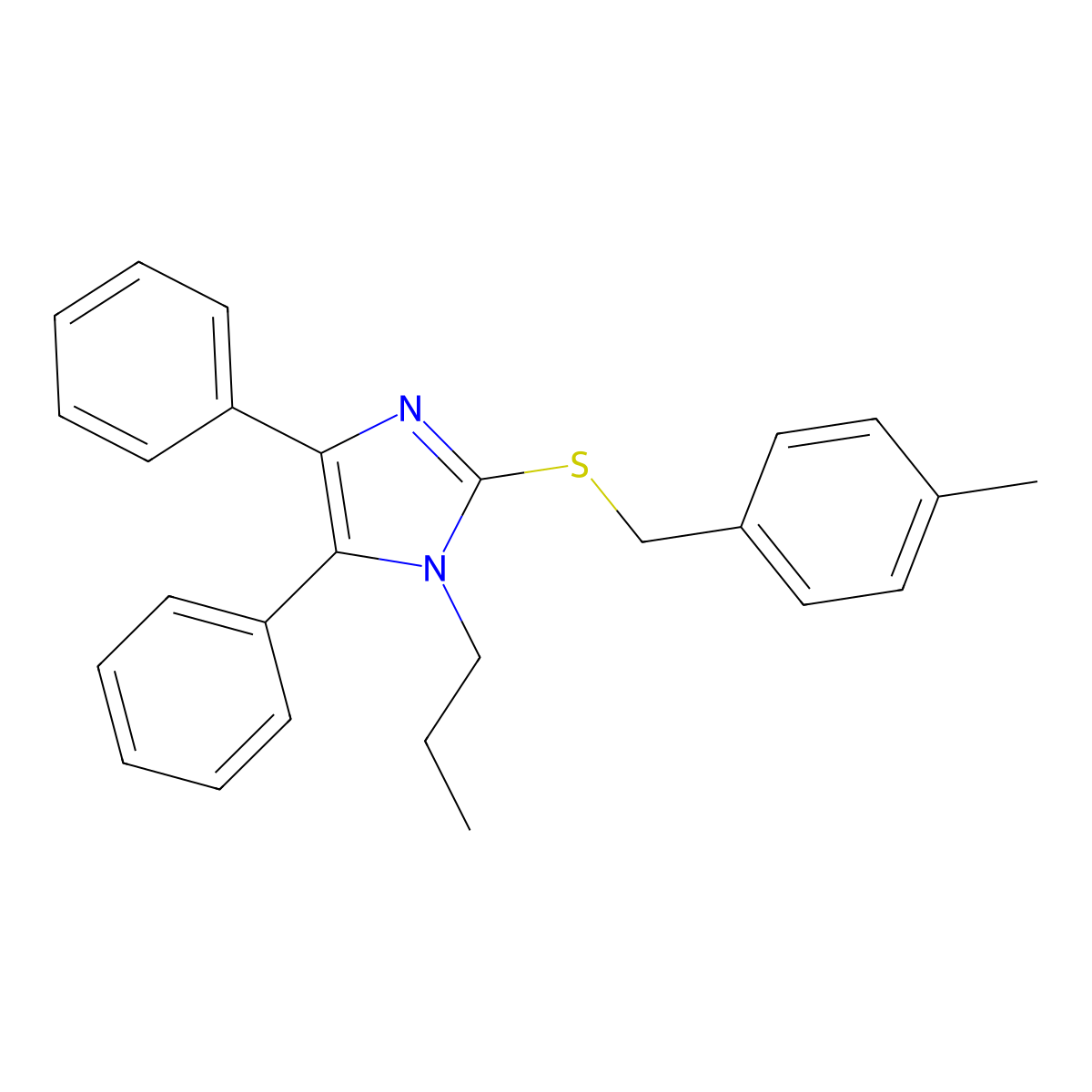 4,5-diphenyl-1-propyl-1H-imidazol-2-yl 4-methylbenzyl sulfide molecular structure, CAS 339277-99-5
