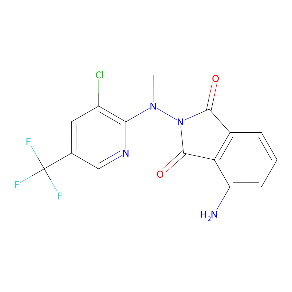 4-amino-2-[[3-chloro-5-(trifluoromethyl)-2-pyridinyl](methyl)amino]-1H-isoindole-1,3(2H)-dione molecular structure, CAS 339278-06-7