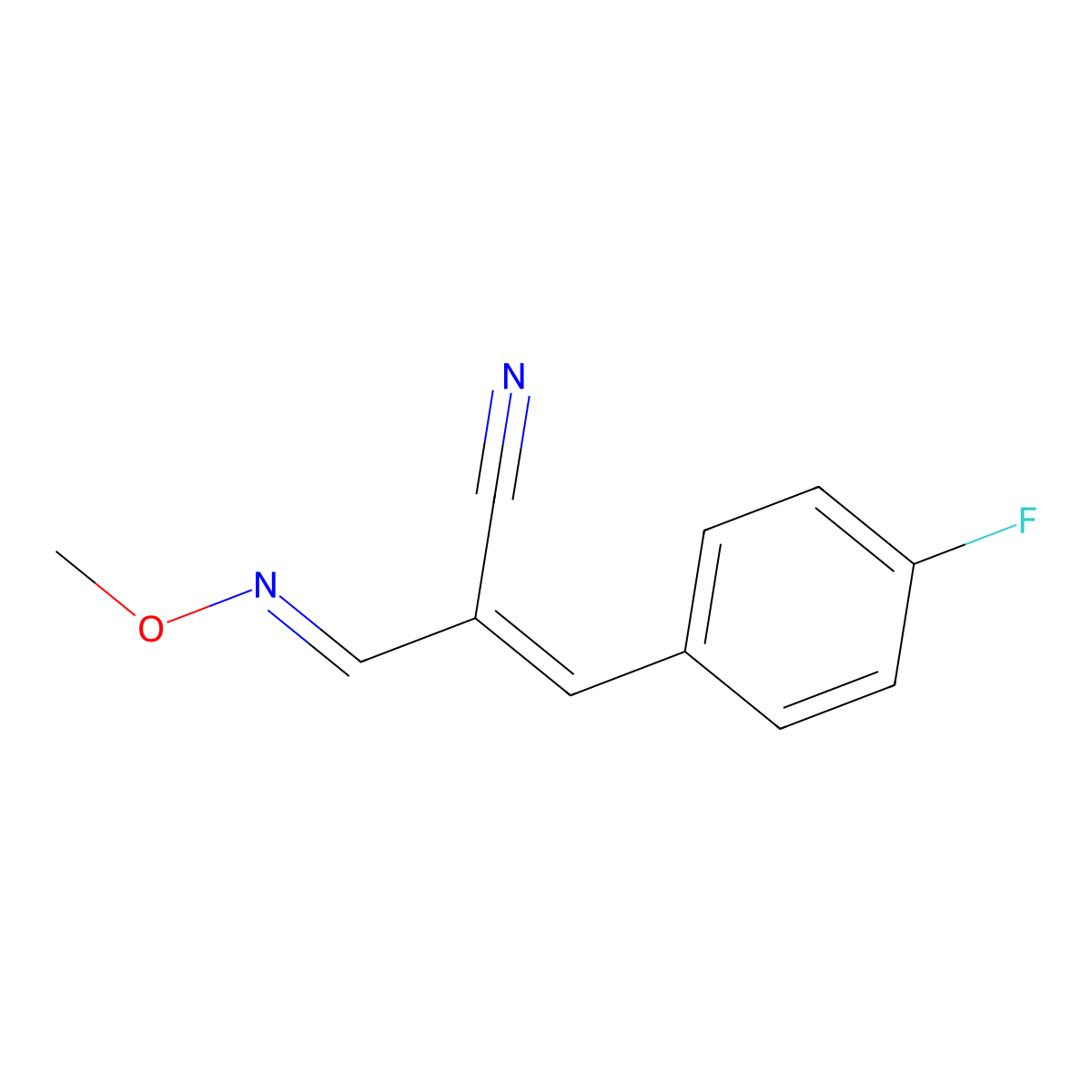 (2Z)-3-(4-fluorophenyl)-2-[(1E)-(methoxyimino)methyl]prop-2-enenitrile molecular structure, CAS 339278-28-3