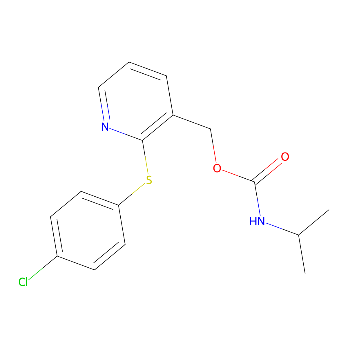 {2-[(4-chlorophenyl)sulfanyl]-3-pyridinyl}methyl N-isopropylcarbamate molecular structure, CAS 339278-52-3