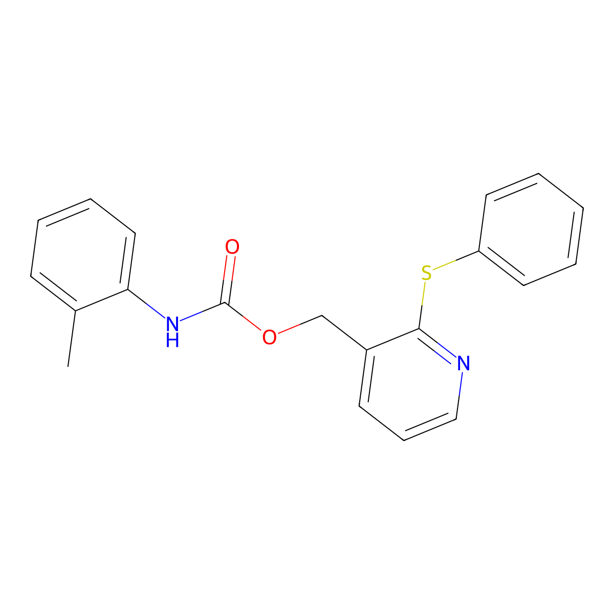 [2-(phenylsulfanyl)-3-pyridinyl]methyl N-(2-methylphenyl)carbamate molecular structure, CAS 339278-64-7