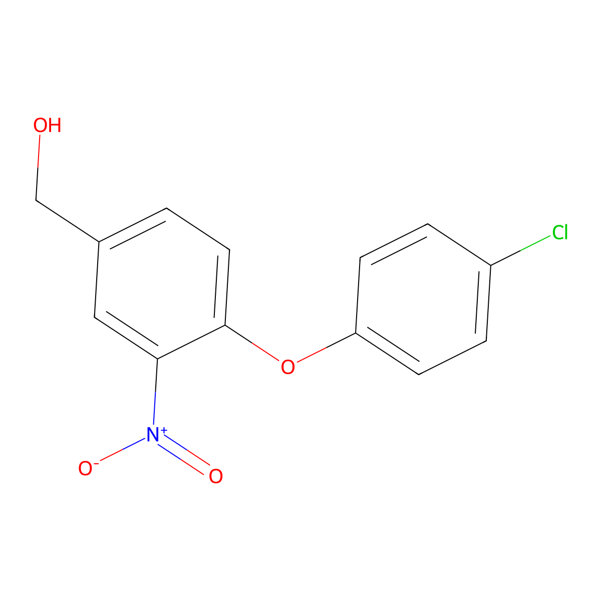 [4-(4-Chlorophenoxy)-3-nitrophenyl]methanol molecular structure, CAS 339279-20-8