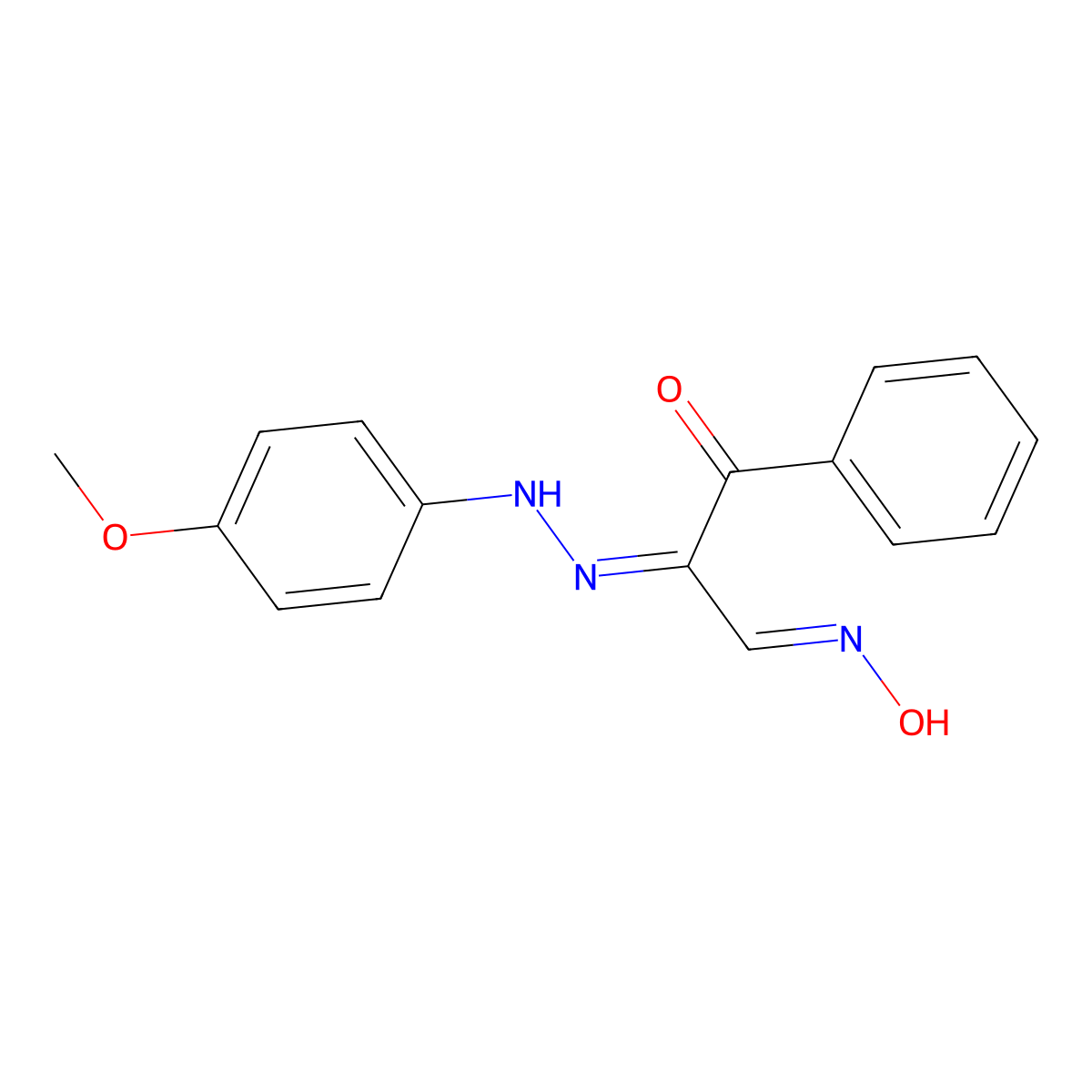 (2E,3E)-3-(N-hydroxyimino)-2-[2-(4-methoxyphenyl)hydrazin-1-ylidene]-1-phenylpropan-1-one molecular structure, CAS 339279-53-7